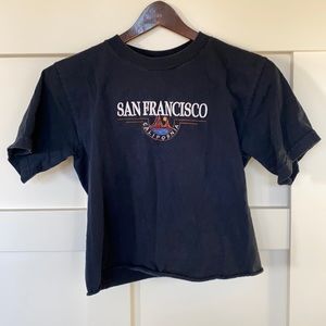 Vintage San Francisco Navy Blue Cropped Tee